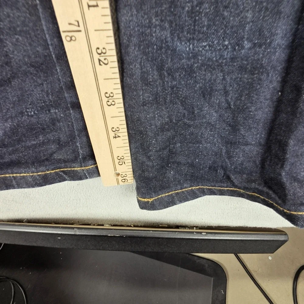 Naked &‎ Famous Jeans Mens 30x37 Blue Selvedge Skinny Guy Stretch Button Fly